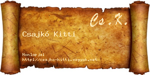 Csajkó Kitti névjegykártya